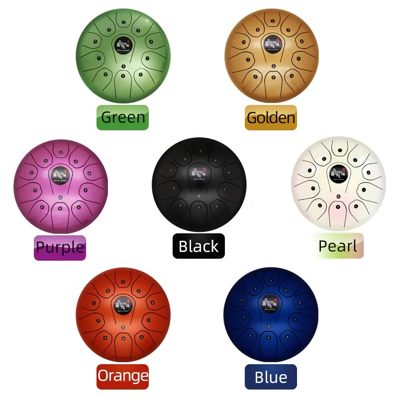 10inch matt blue steel tongue drum for sale chakra drum with free bag and mallet  percussion instruments