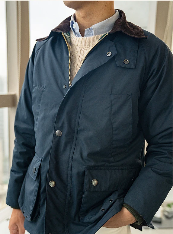 New design vintage corduroy jacket men fashion multiple pocket tweed hunting suit jacket English button rivets riding jacket