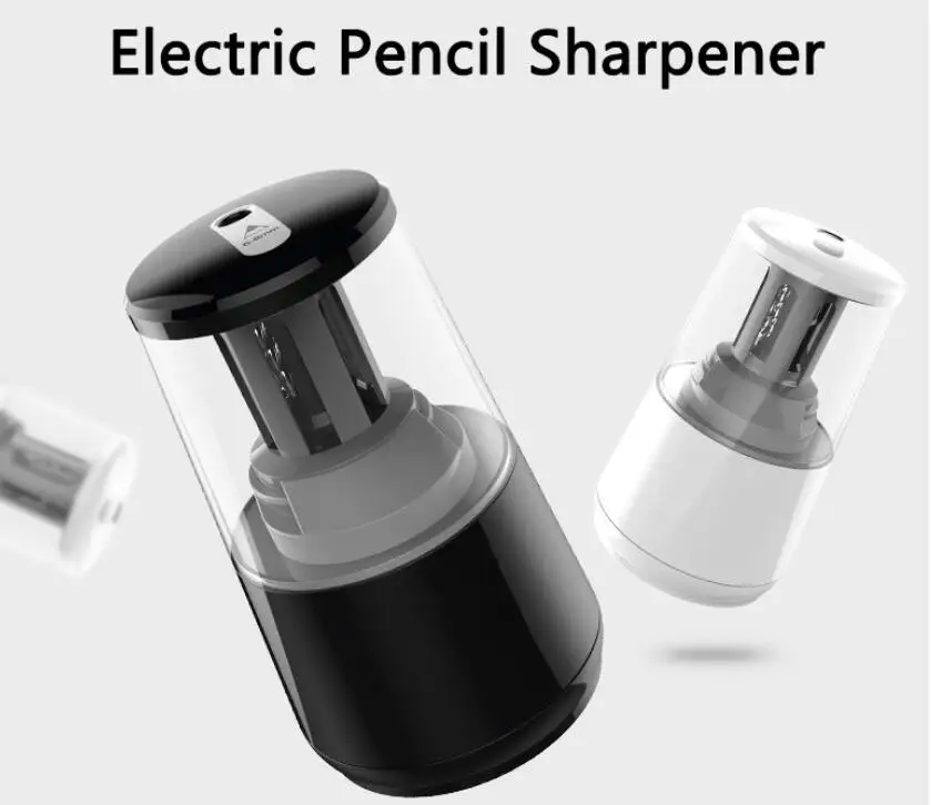 Electric Auto Pencil Sharpener Safe Student Helical Steel Blade Sharpener for Artists Kids Adults Colored Pencils