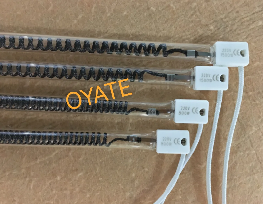 2000w  quart glass tube  carbon fiber heating lamp medium wave infrared heater element for heating