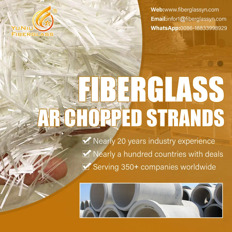 Certificate CE BV ISO 9001 Reinforced high silica chopped strand Ar Glass Fiber for building