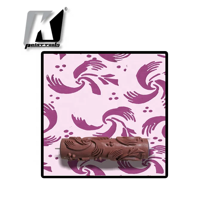 soft pattern roller GR16 TPR material 6 inches 3D wallpaper drywall furniture patterned texture paint roller