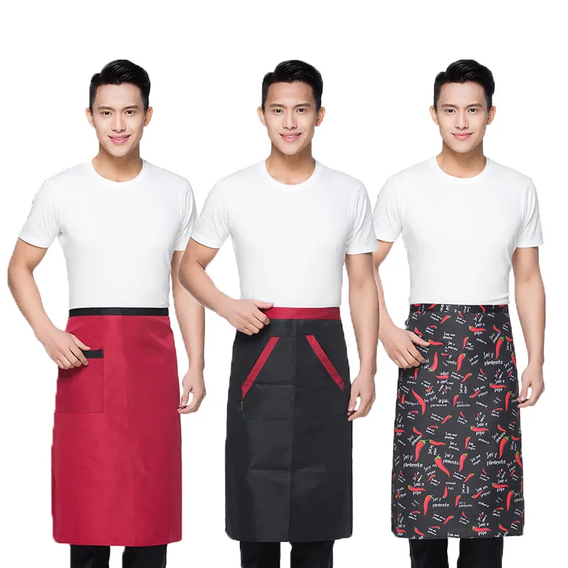 home cleaning products Waiter Apron With Pocket custom design print pattern Restaurant Uniform Unisex waterproof Waiter Apron