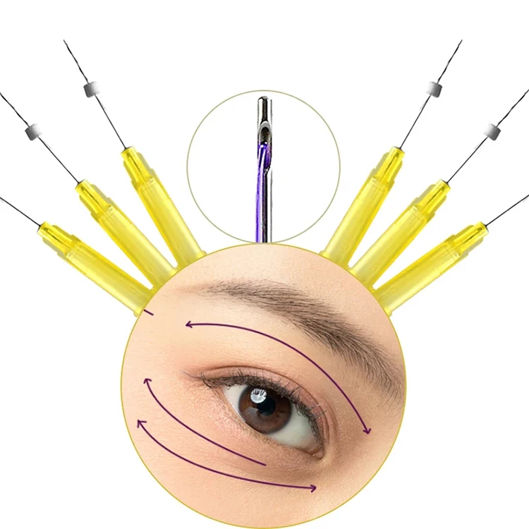 Popular Brand PDO Thread Lift Supplier Eye Bag Wrinkle Crows Feet Lifting Mono Blunt Tip Needle Collagen Eye Threads