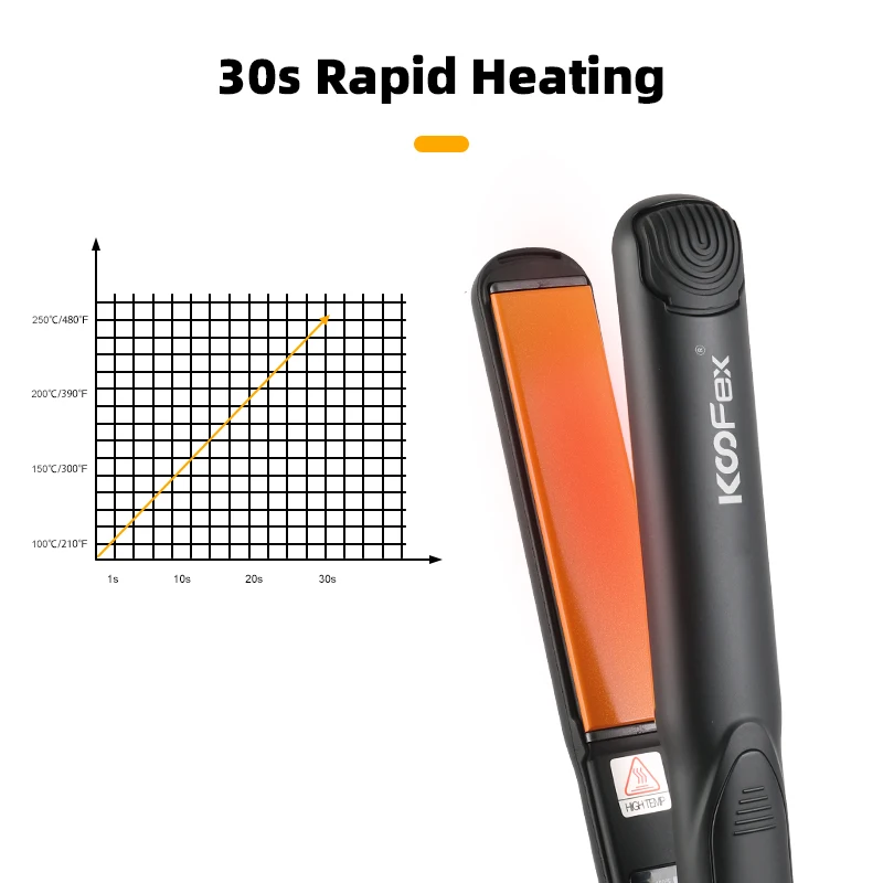 Koofex Barber Machine 480 F High-Temperature Straightener Intelligent Constant Temperature Steam Pod Hair Straightener