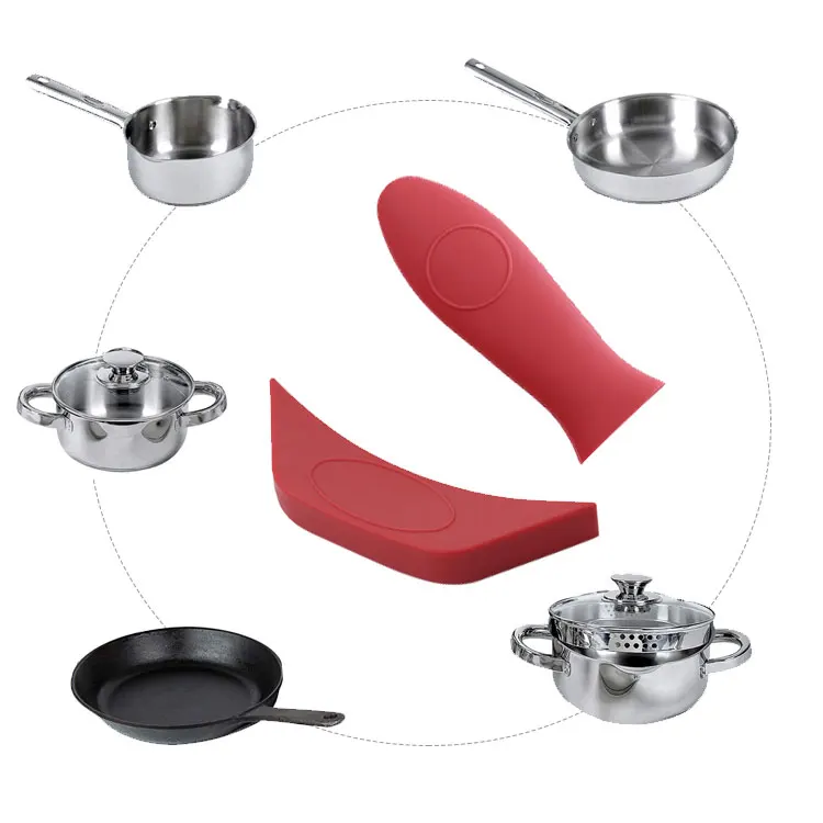 Hot Selling Non-Slip Basics Silicone Hot Skillet Handle Cover Holder Silicone Pot Handle Holders