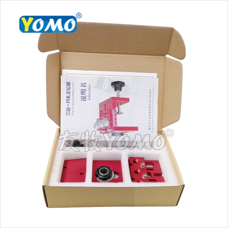 YOMO 2020 mini hand kit tool set wood dowel jig metal drill kit woodworking tools three hole jig and kit