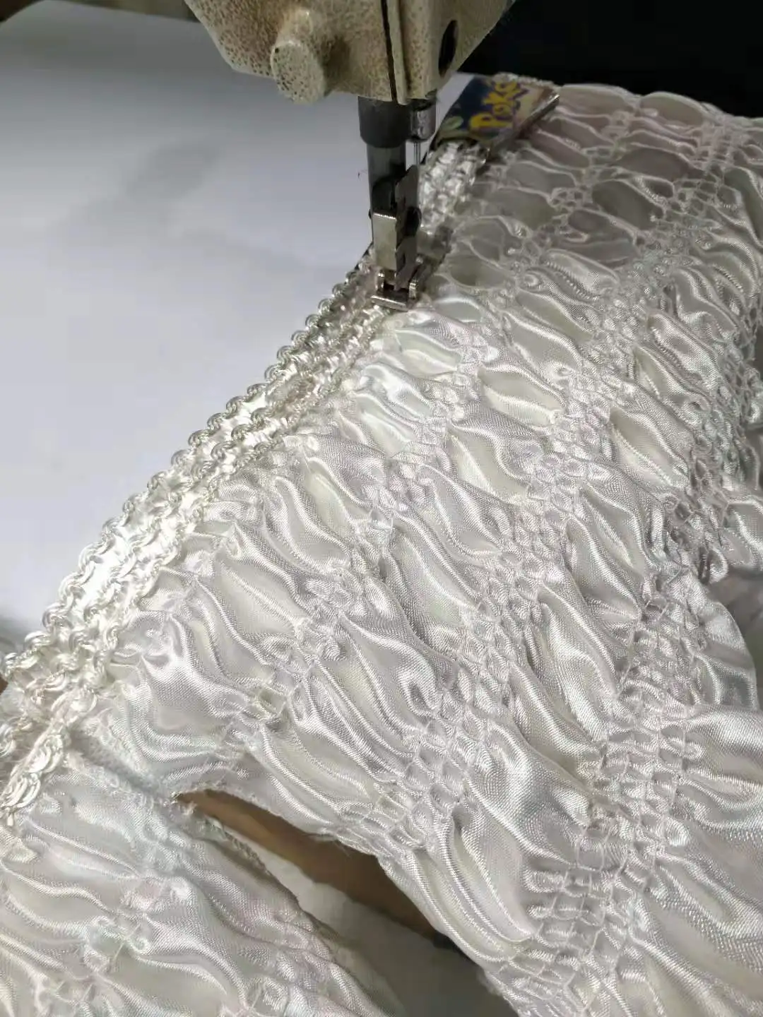 China manufacturer high quality satin coffin drapery decoration coffin  interiors casket lining