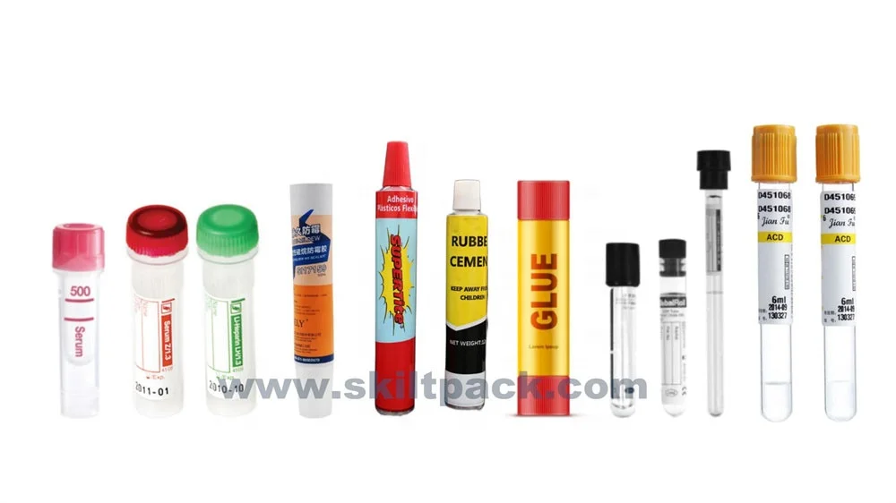 Auto Small Syringe Label Applicator Horizontal Flat Way Wrap Around Labeling Machine