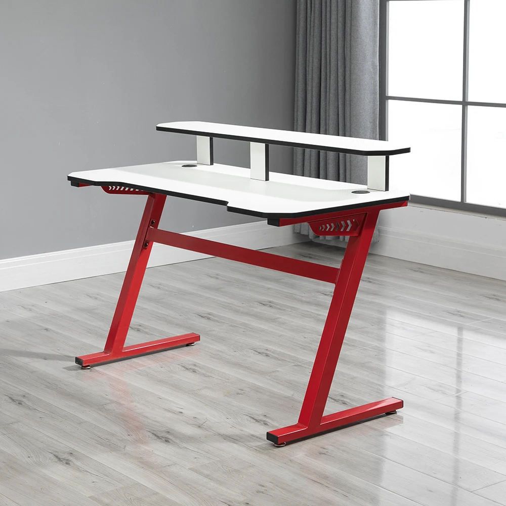 CHARMOUNT Best Selling Gaming Table PC Laptop Computer Gaming Desk with LED Lights