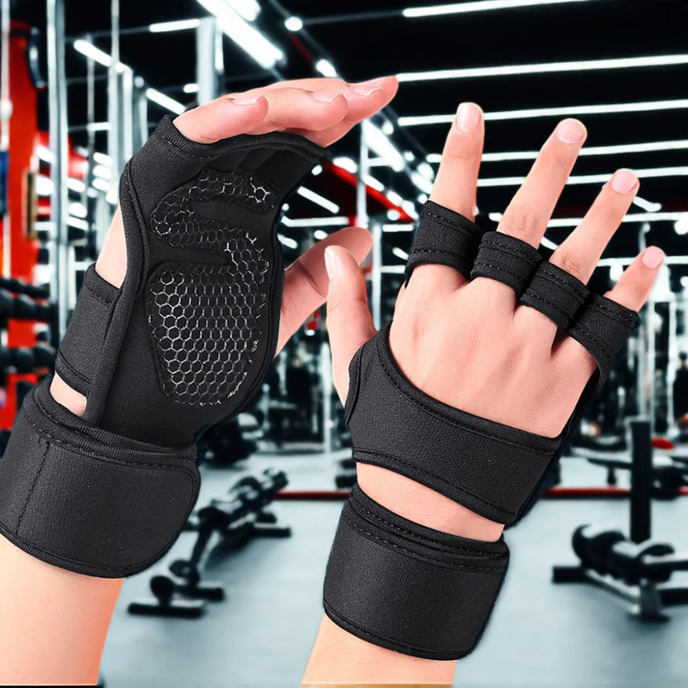 Unisex Custom Fitness Weight Lifting Gloves Sport Training Hand Gloves Made of Silicone for Gym and Ski Workouts Men and Women