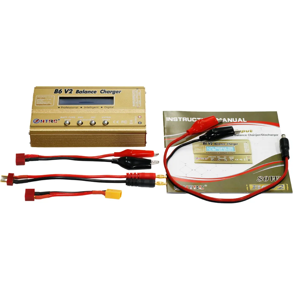
HOT HTRC B6 V2 80W 6A Professional Digital Lipo Battery Balance Charger 6s lipo charger better than Imax B6 