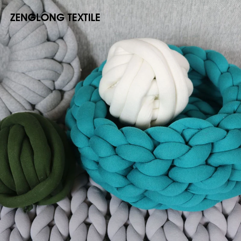 ZENGLONG textile 250g 3cm hand knitting crochet giant tube super chunky thick merino wool yarn wool blended yarn for wholesale