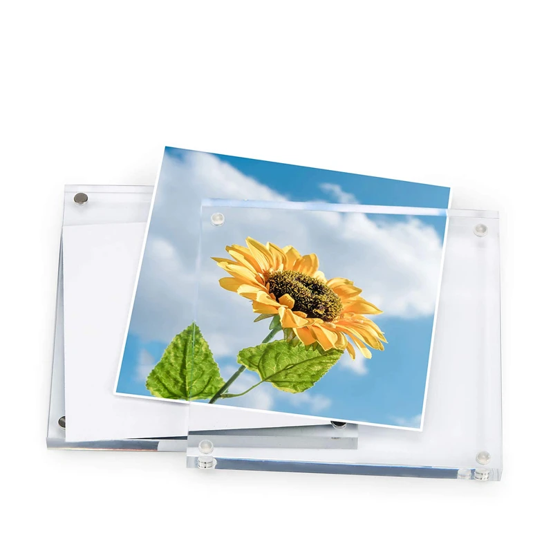  A3 clear desktop perspex magnetic photo frame acrylic picture