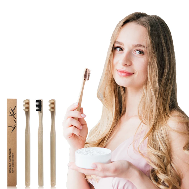 Biodegradable toothbrushes oral bamboo charcoal toothbrush set