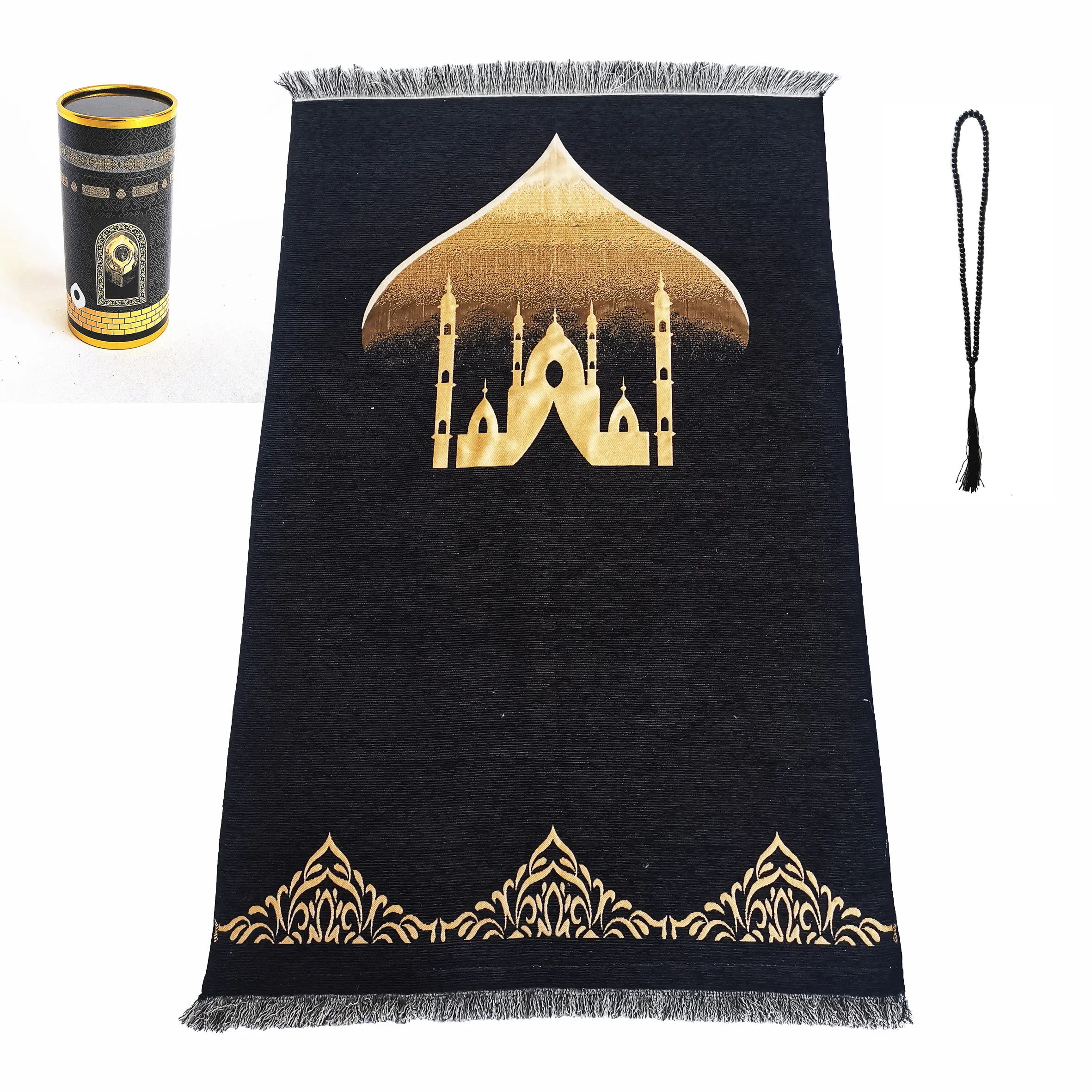 Sejadah Muslim Prayer Mat WIth Tasbihn Gift Box Islamic Gift Set Romadan GIft