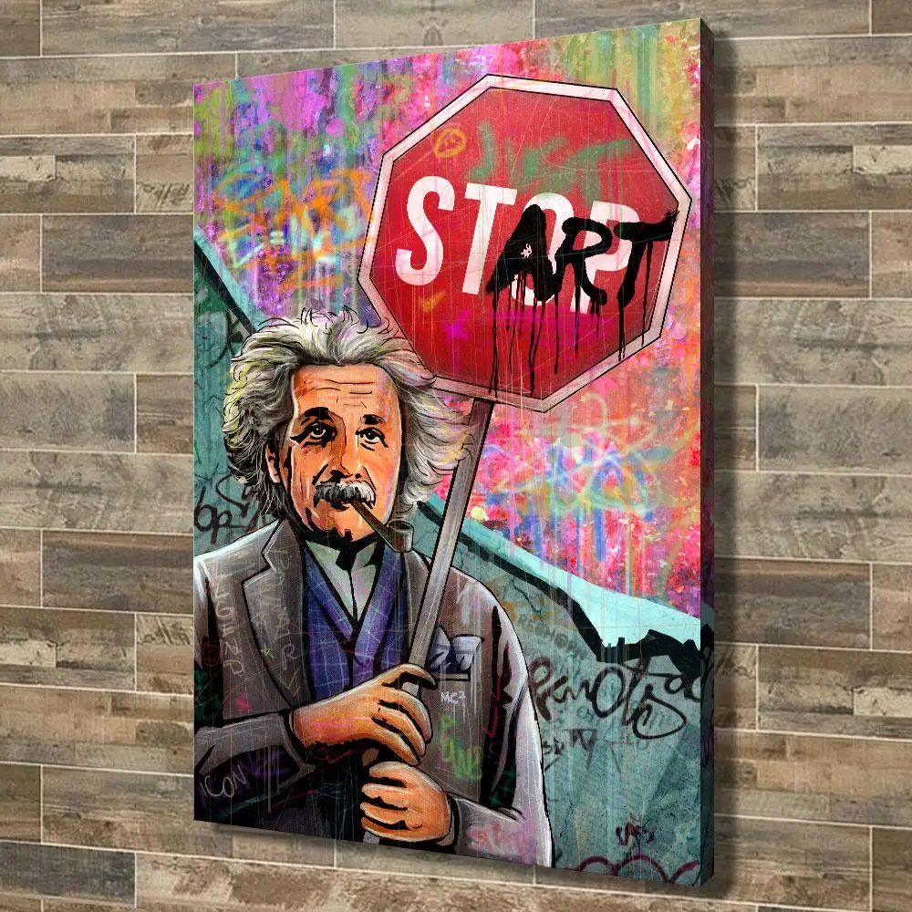 Graffiti Pop Art Just Start Poster Print On Canvas Painting Wall Art Picture Poster For Living Room Home Decoration