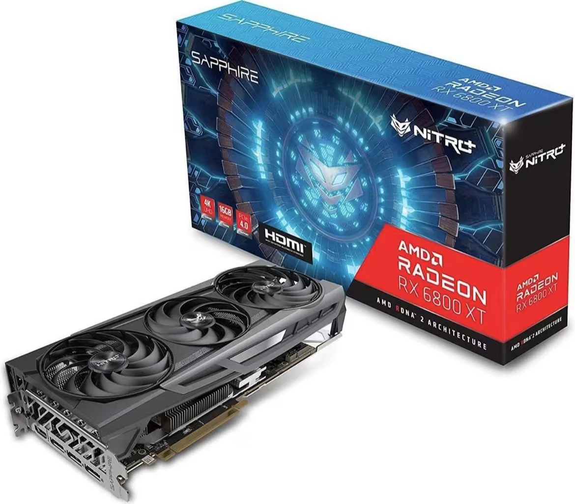 Игровая видеокарта AMD RX 5700XT 6600XT 6700XT 6800 6800XT 6900XT 6950XT Saphire Nitro