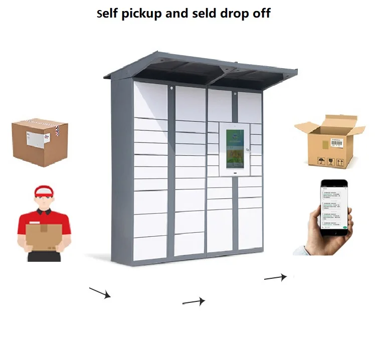 Outdoor Parcel Locker System Electronic Storage Smart Safe Locker Cabinet Electronic Storage Cabinet Smart Box Parcel Locker