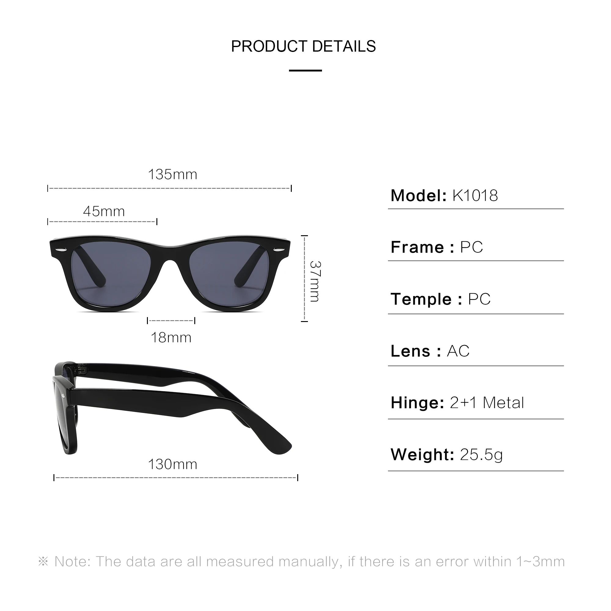 CONCHEN New fashion Square kids glasses sunglasses AC UV400 sun glasses for children High quality kids sun glasses 2024
