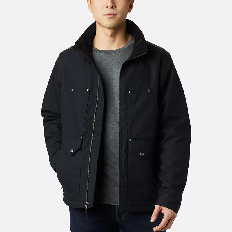 OEM Plus Size Custom Men Windbreaker Windproof Fleece Varisty Cotton Wash Waterproof Jacket & Coats