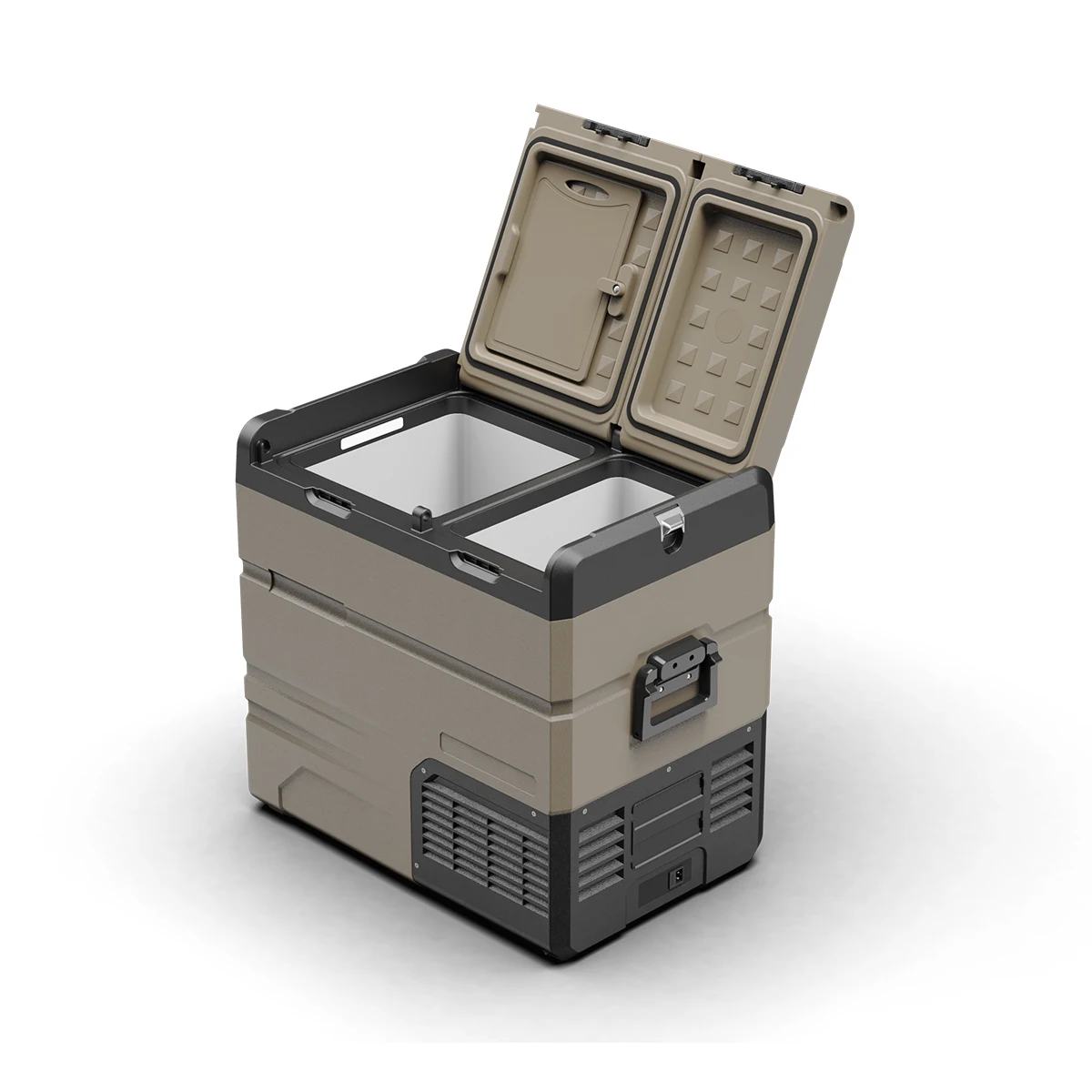 TA55 Factory Price Dual Zones Separate Temperature Control Portable Fridge Alpicool Mini Refrigerator for Car Truck Road Trip