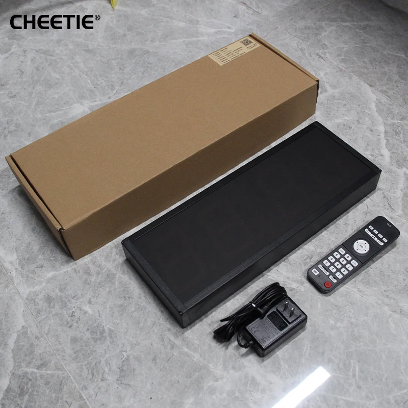 CHEETIE CP18 4 Digits 7 Segment LED Large Wall Clock 2 Digits LED Countdown Timer Graphics Custom Made Wall Clock