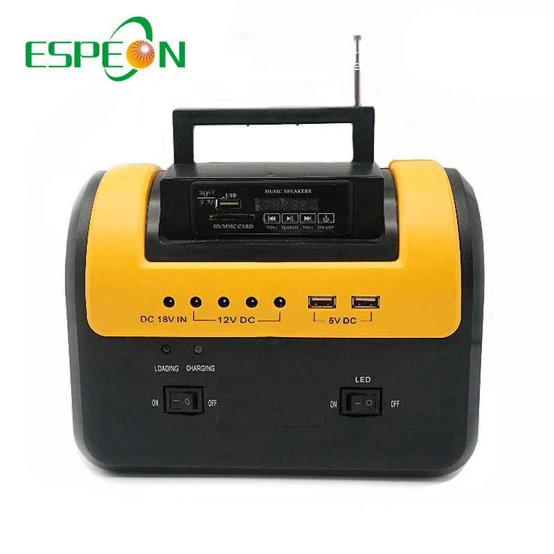 Полная автономная солнечная энергетическая система с радио Fm Mp3 Sd карта музыка
