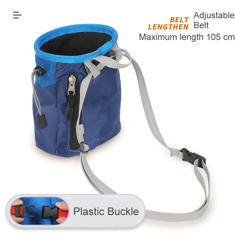 OEM ODM Custom LOGO Belt Drawstring Pocket Accept Print Rock Climbing Sport Chalk Bag