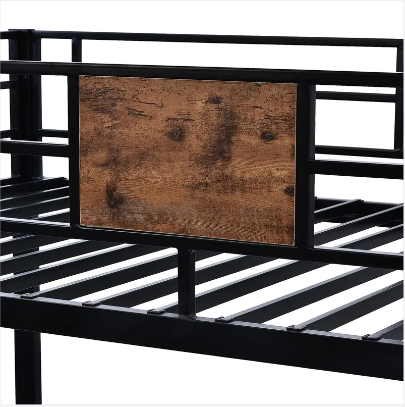 New Arrivals Full Size Adult Loft Bed Room Furniture Metal Bed Frame Double Bunk Bed Set