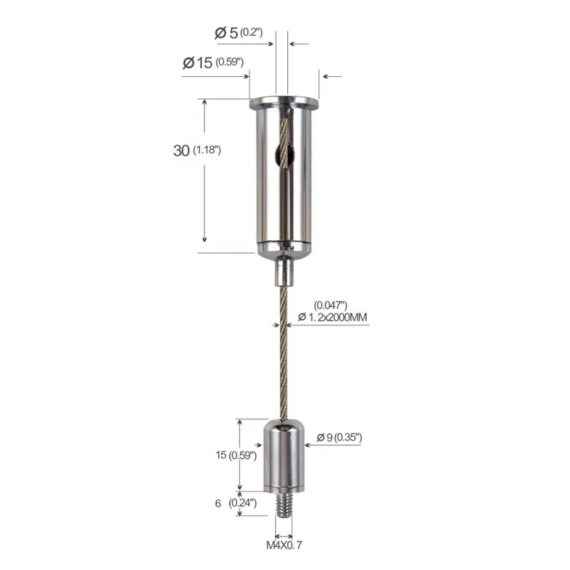 Three legs hanging wire kits/attractive air suspension light suspension cable kits