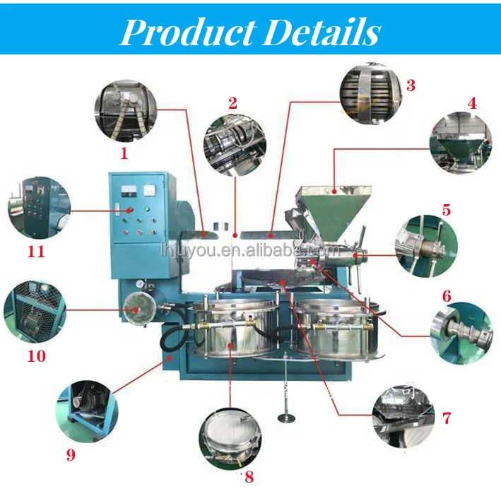 New Oil Processing Machine Sale 100kg per hour peanut oil extraction machine for Maize Coconut Corn Rice Bran
