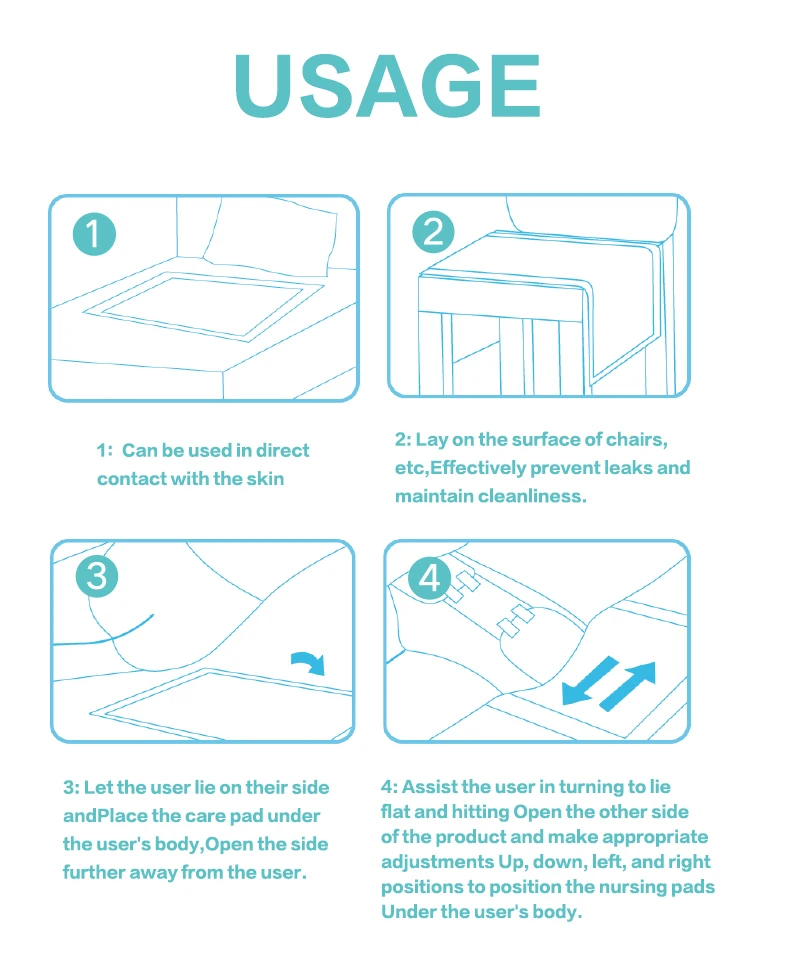 Urine Pad Lady Incontinence Pads Medical Absorbent Bed Adult Disposable Underpads For Adults Men Women
