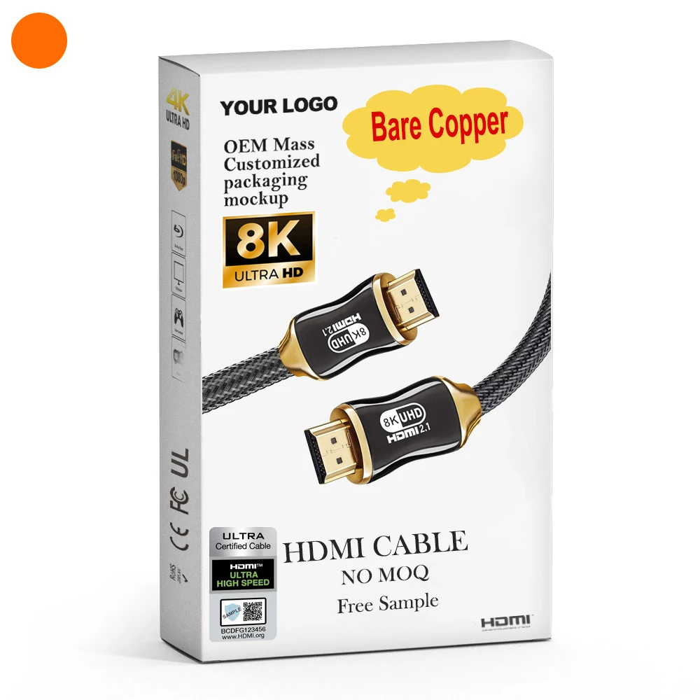 8k Hdmi поддержка Hdr Tdr 48 Гбит/с 7680p 120 Гц 60 ГГц разрешение Ультра высокая скорость 2 1 0 4k видео штекер
