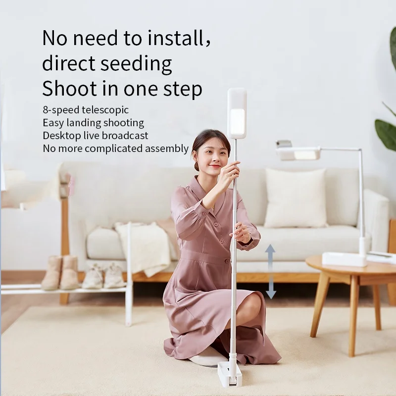 Portable Tik Tok Live Streaming Stand Tripod Photographic Live Foldable Phone Stand With Remote Adjustable LED Ring Light