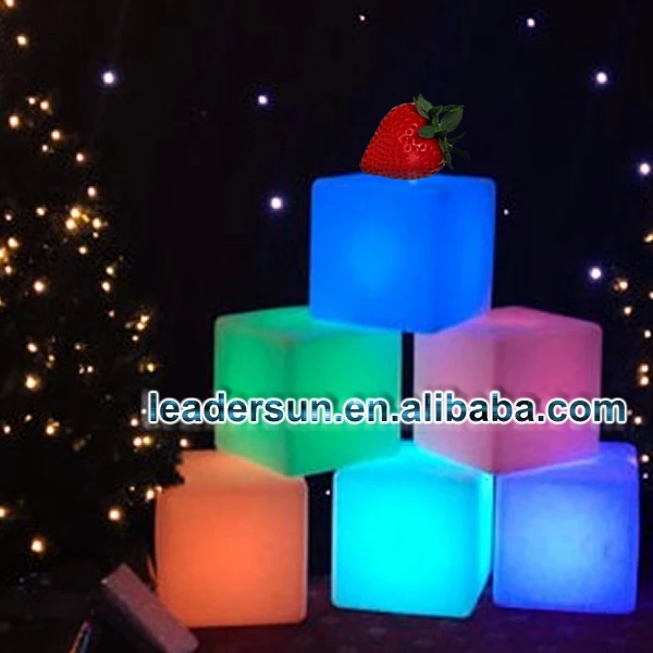PE 16 colors light IR remote control waterproof wireless portable LED cube Chair LED Bar Stool