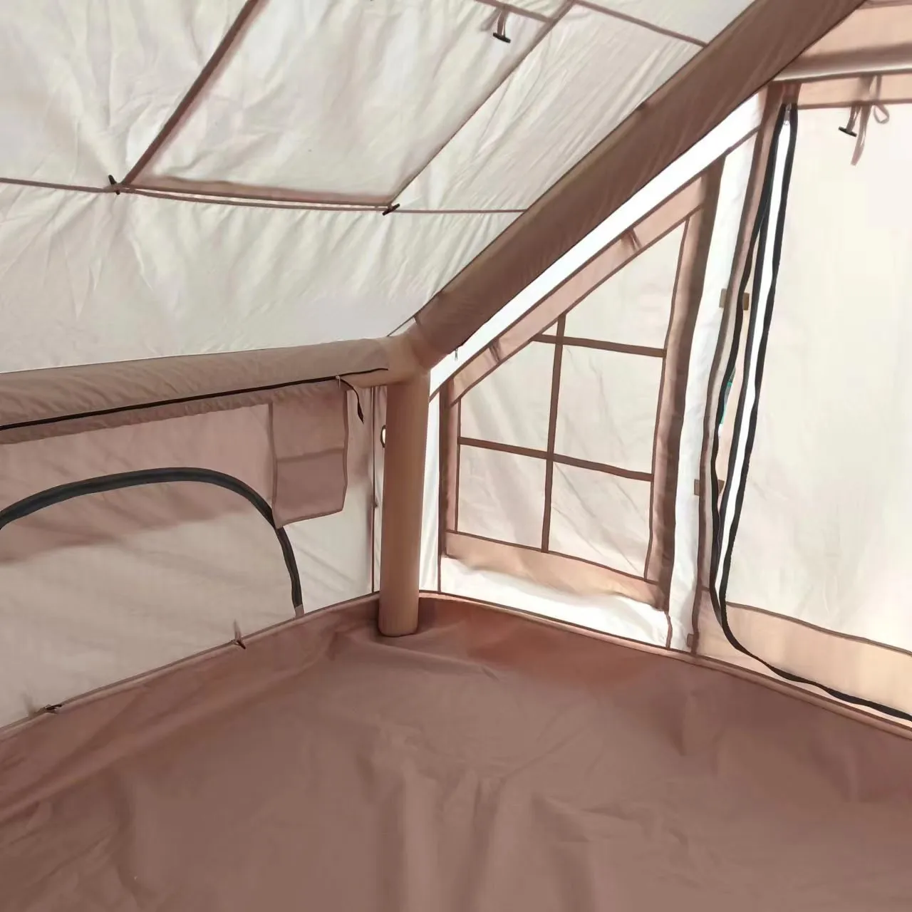 Jetshark Outdoor Camping Waterproof 420D Oxford Cloth Family Tent Integrated Roof Ridge Quick Opening Inflatable Tent