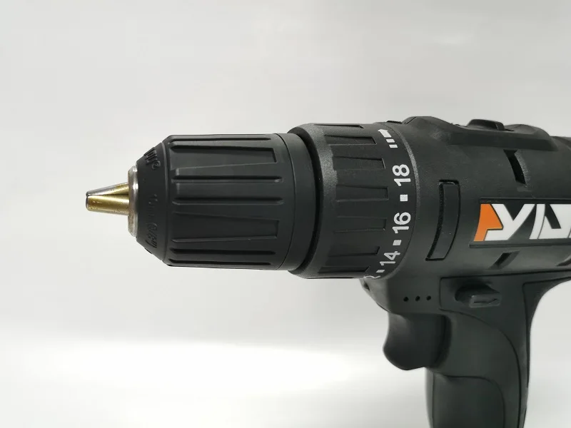 
YIDA Brand cordless mini drill with lock YDZ05S-12 12V Double speed horizontal pushing lithium battery 
