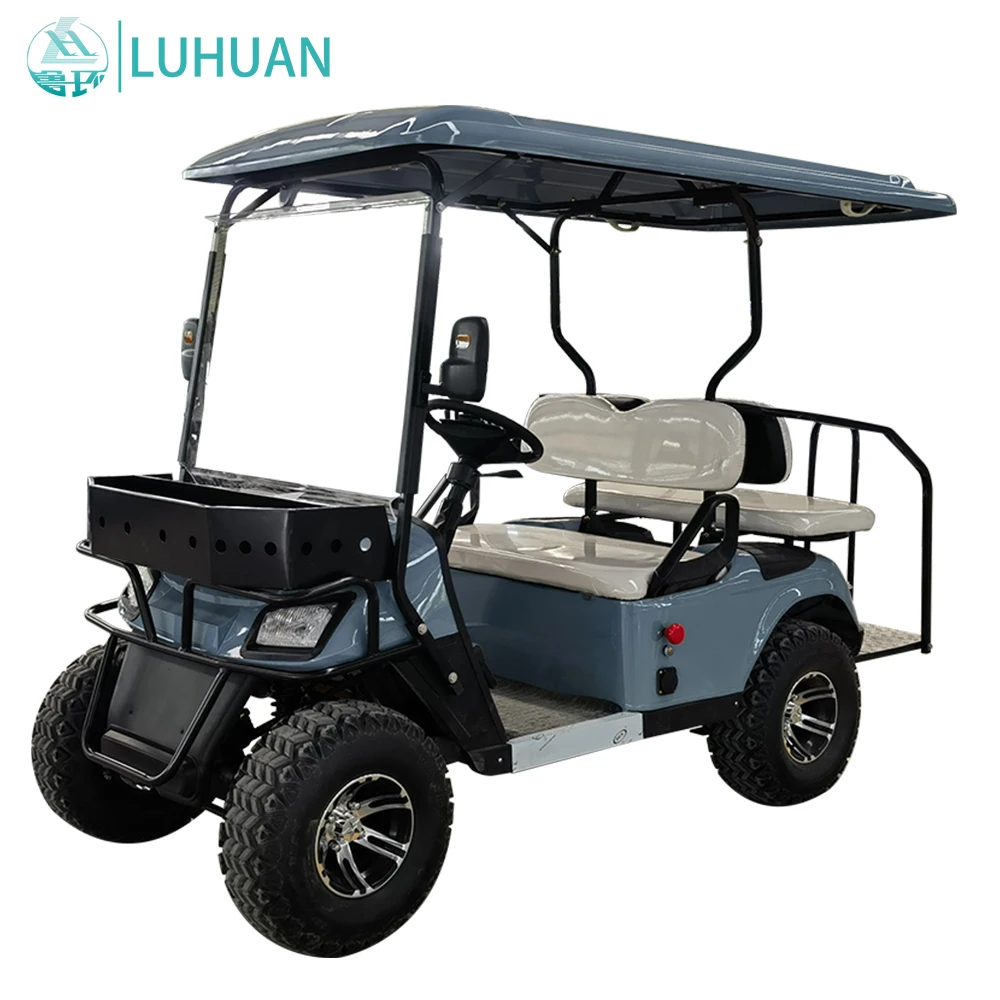 Hot sell Club golf cart 2023 2024 Lifted 1+1 Passenger Golf Cart with seats Outdoor 4+2 seat AC 48V Golf Cart Club And Buggy