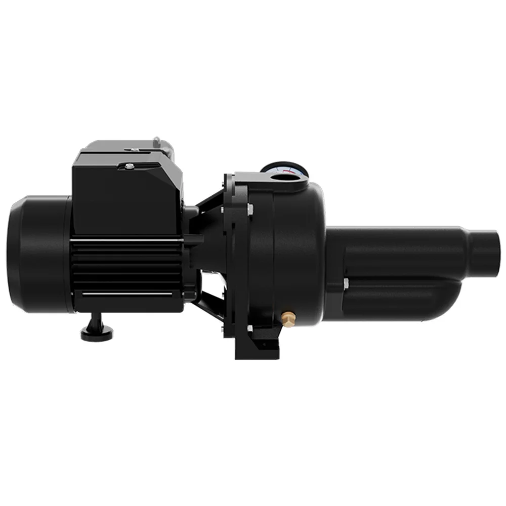 1/2HP Cast Iron Convertible Jet Pump with Ejector Kit Depth Up to 25ft or 90ft 115V/230V Dual Voltage, Automatic Pressure Switch