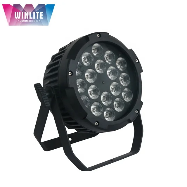 Winlite fanless 18x18w 6in1 RGBWA+UV aluminum flat par can light