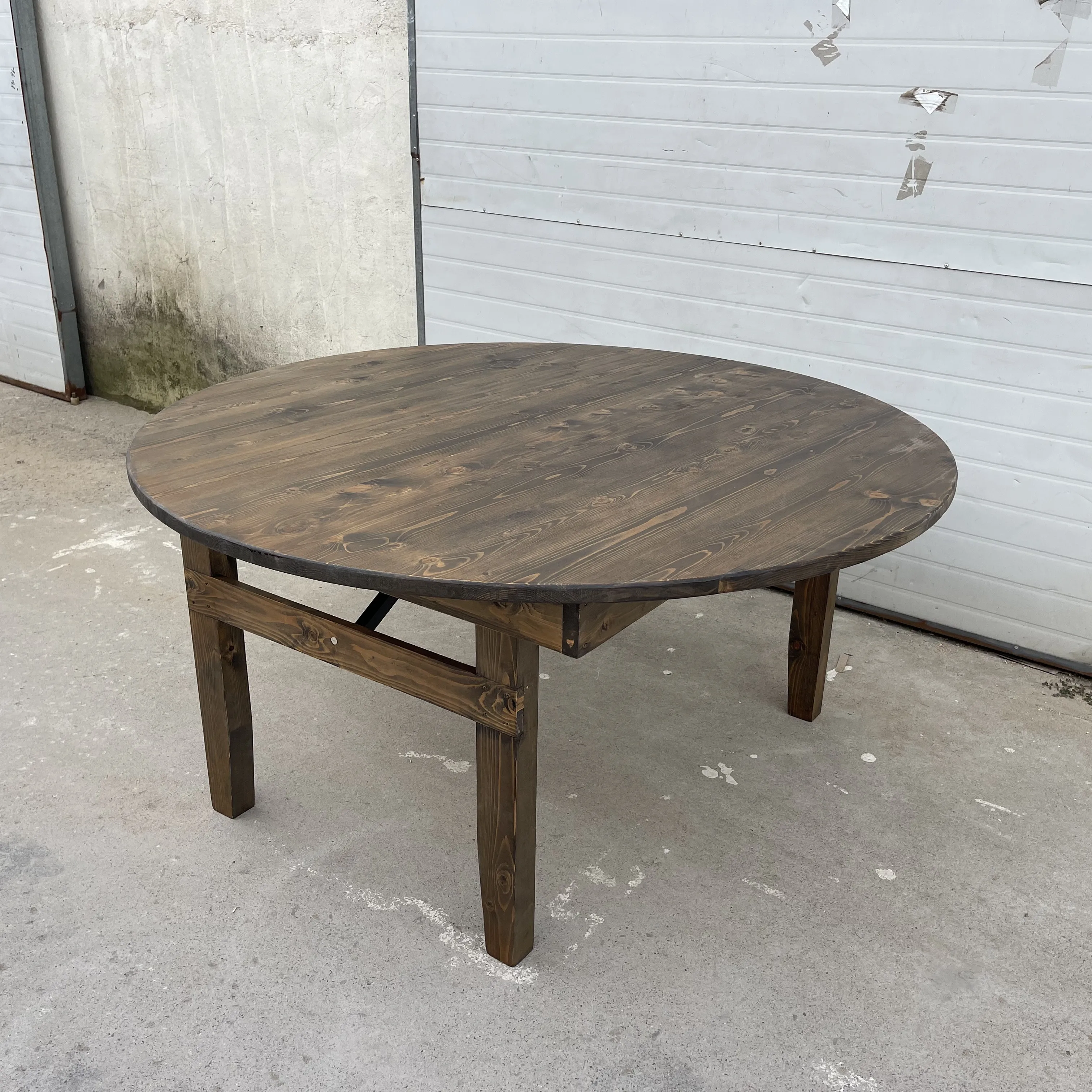 Hot Selling Rural High-quality Dining Folding Table Pure Pine Retro Farm Table