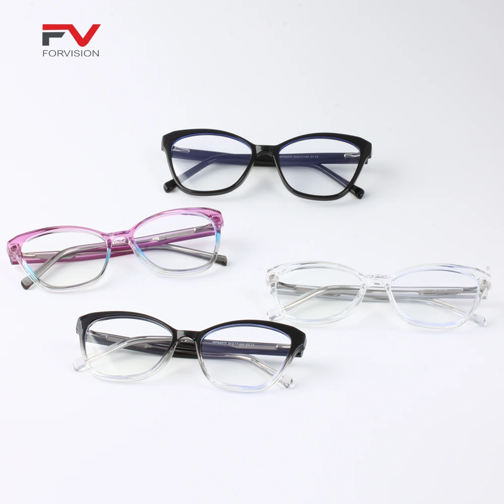 Preppy Look TR90 Blue Light Blocking Glasses Butterfly Eyeglasses with Clear Lenses And Progressive Colors For Women