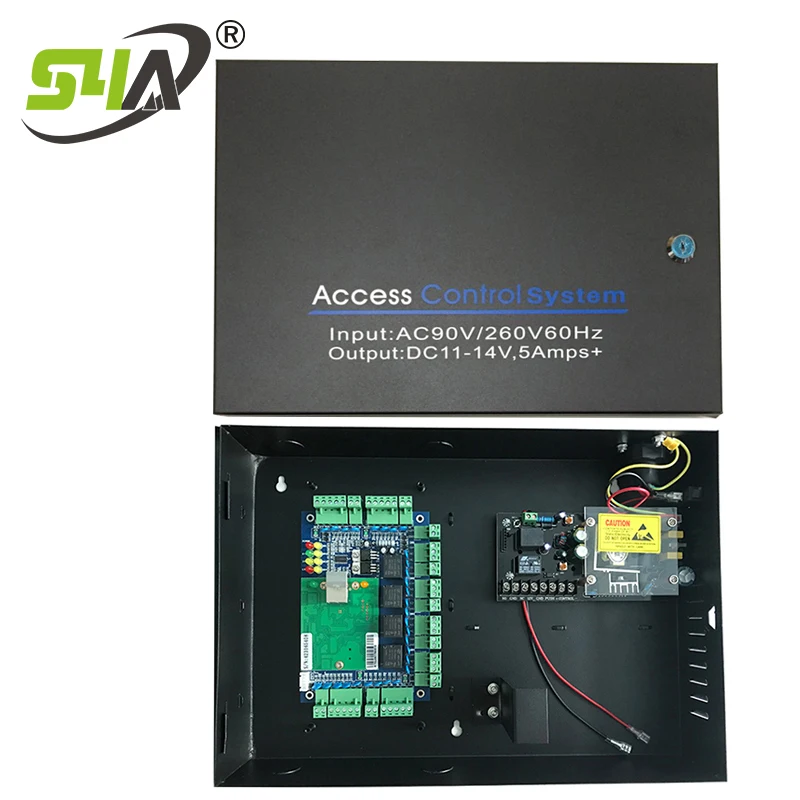 Ethernet 4 Door Network Access Control Units For AC110V/220V Wide Voltage Access Power Supply Controller
