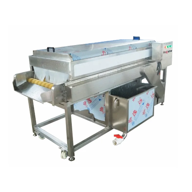 Continuously parallel brush roller fruit root vegetable cleaner washing machine for potato radish carrot lotus