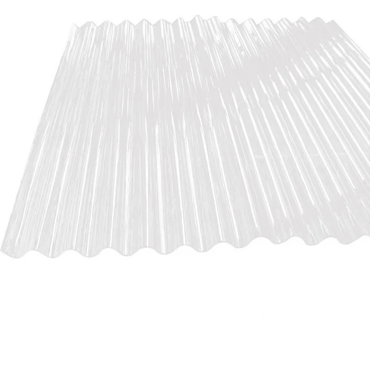 Polycarbonate PC Resin Clear Corrugated Transparent Roofing Sheet For Greenhouses Farm Swim Pool