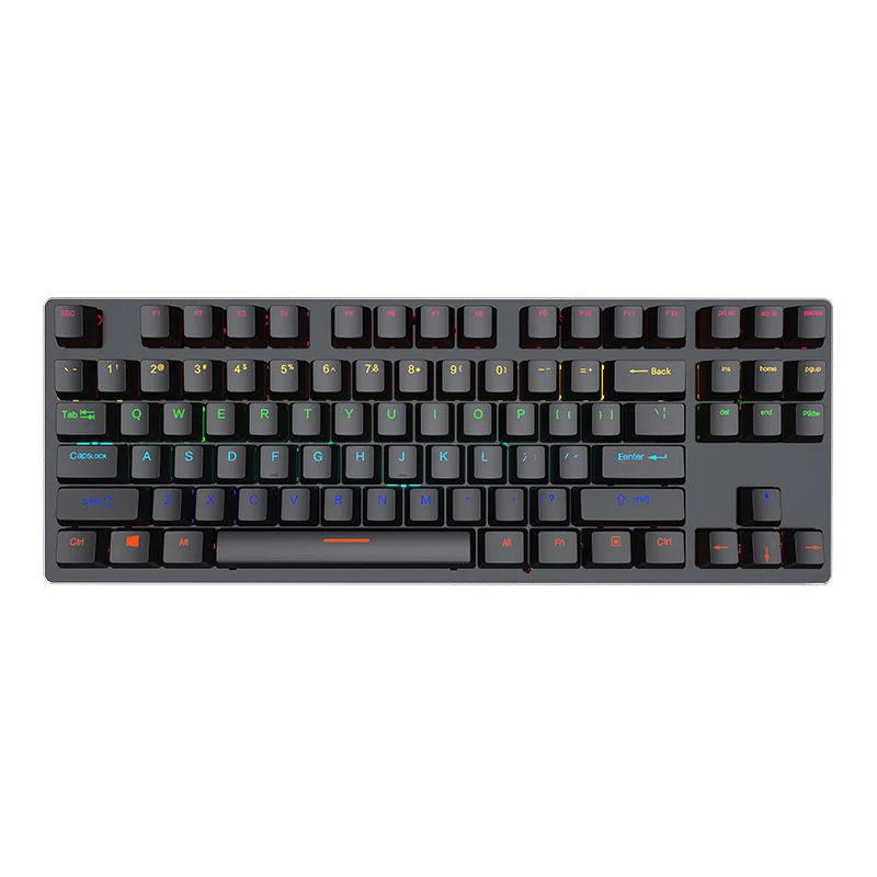 Jelly Comb Wired Mechanical Keyboard Gaming RGB Backlit Keyboard for Gamer Office Computer Laptop 87 Keys USB Keyboard