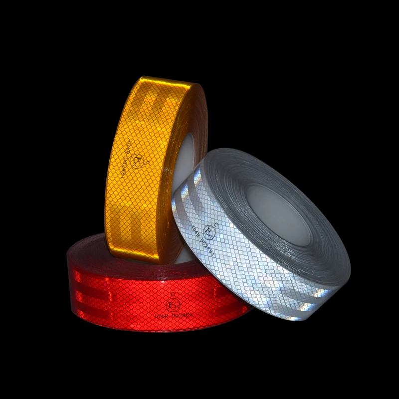 Retro Reflective Safety Warning Roll Sale by Bulk Emark Certificated Prismatic Reflection Sticker Tape for Truck Motor bike