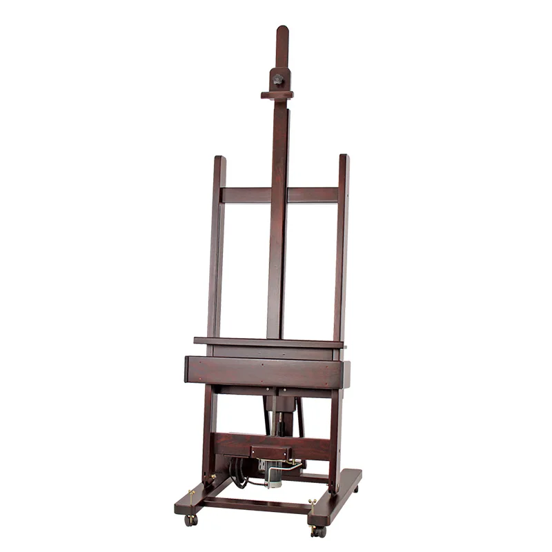 Electric Studio Easel Height-adjustable with Engine Walnut Easel DHJ-10