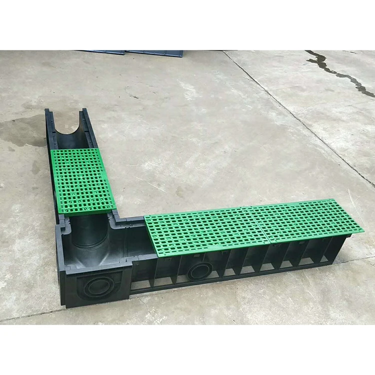 Наружная дорожная сборная линейная дренажная кювета из полиэтилена высокой плотности